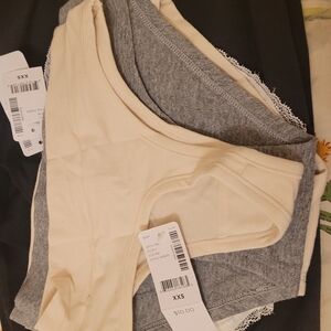 Cream and Gray Panty Set